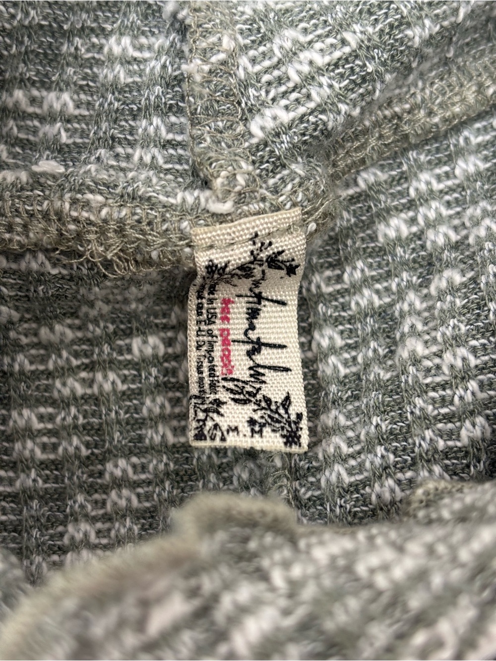 Free People Sleeveless Cowl Neck Tank - Gray and White - Picture 3 of 4